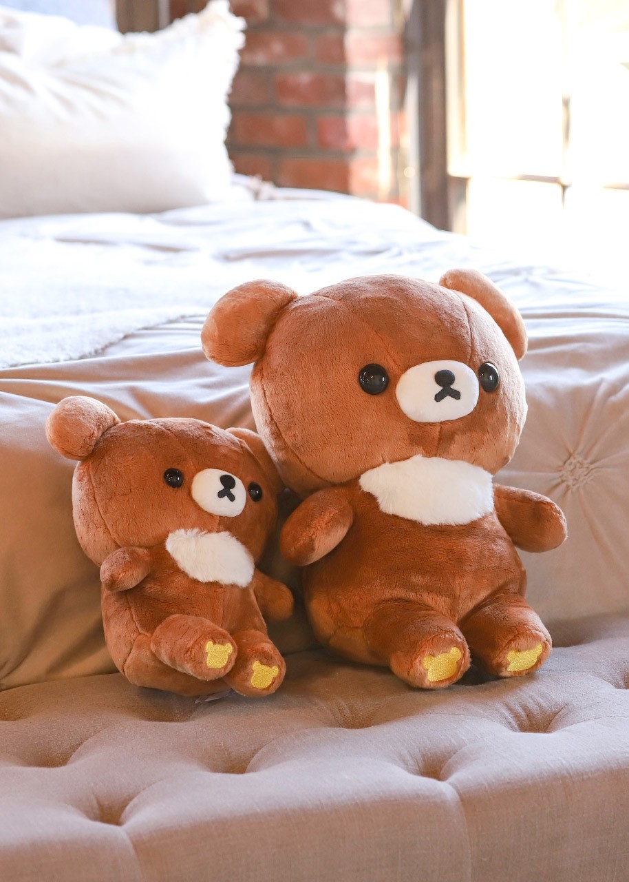 4974413730556 San X Rilakkuma Plush Chairoikoguma Medium 11 Inches