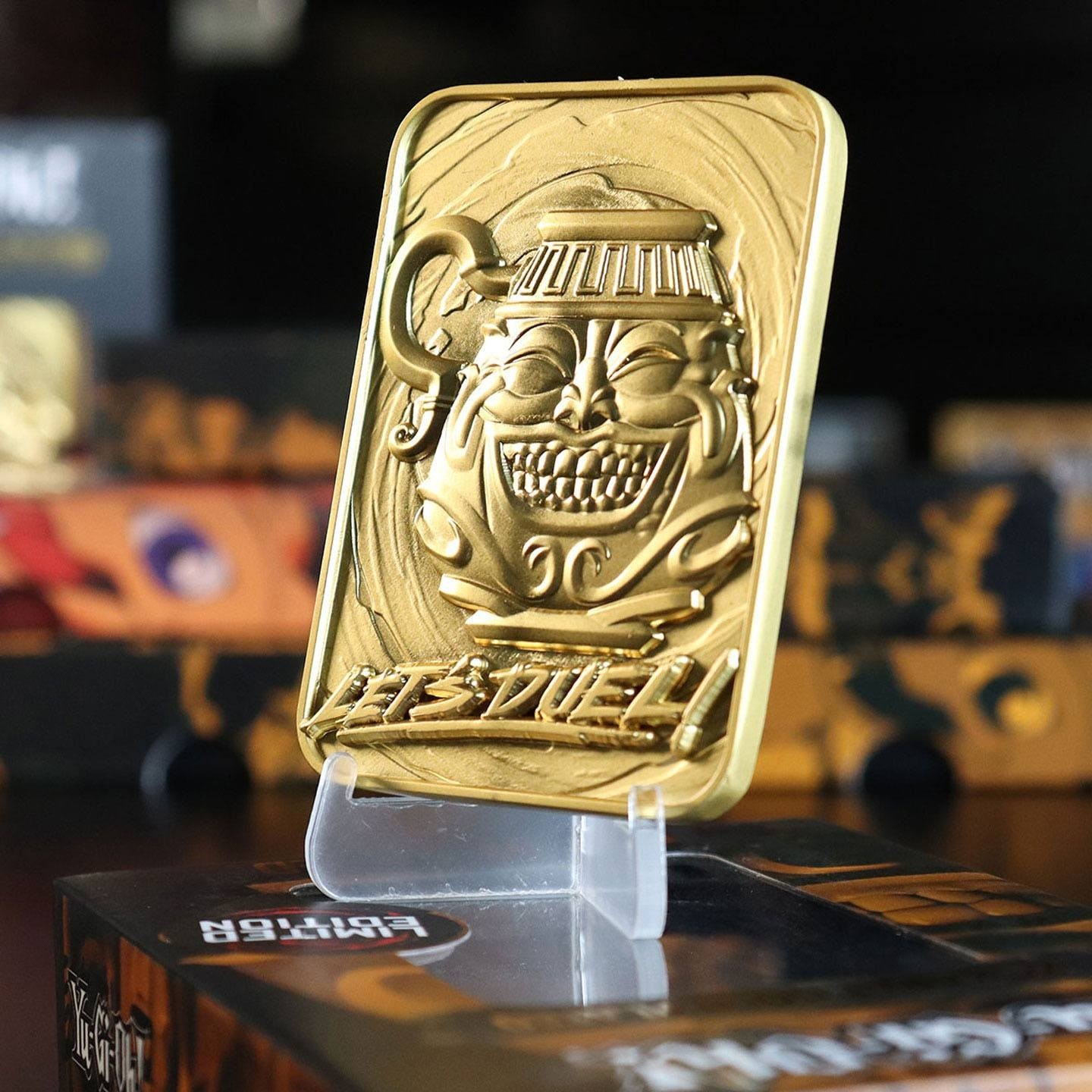 5060662466458 FaNaTtik Yu Gi Oh Replica Card Pot of Greed (gold plated)