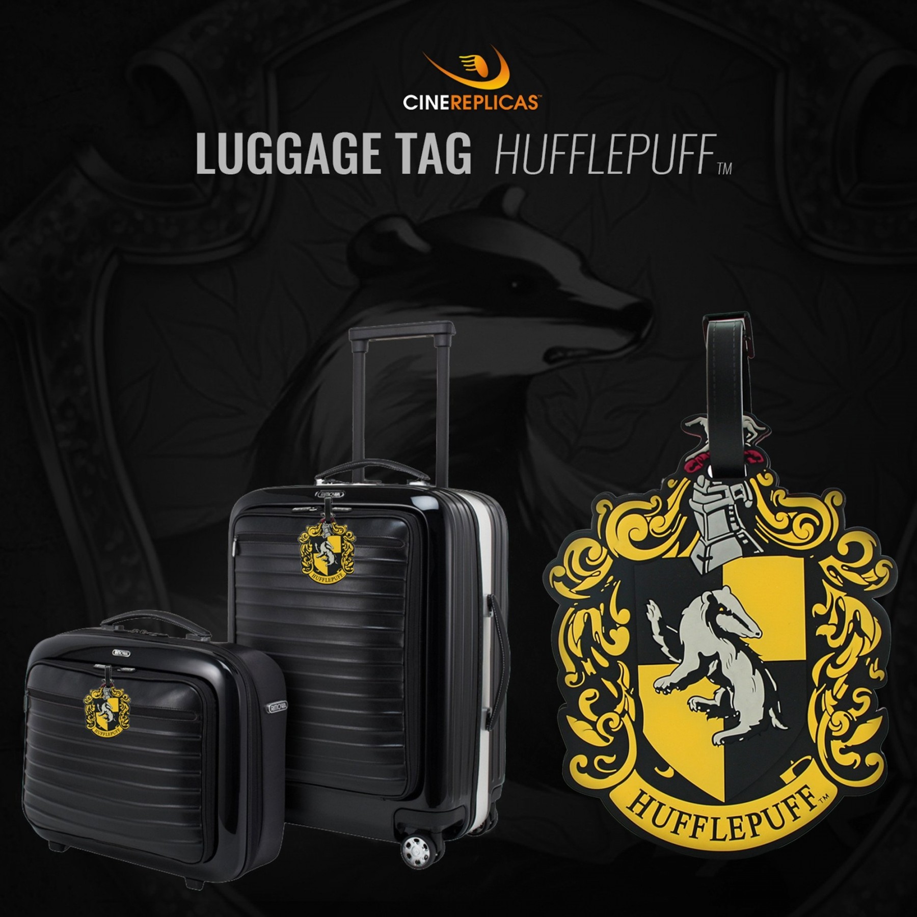 Hufflepuff cheap luggage tag