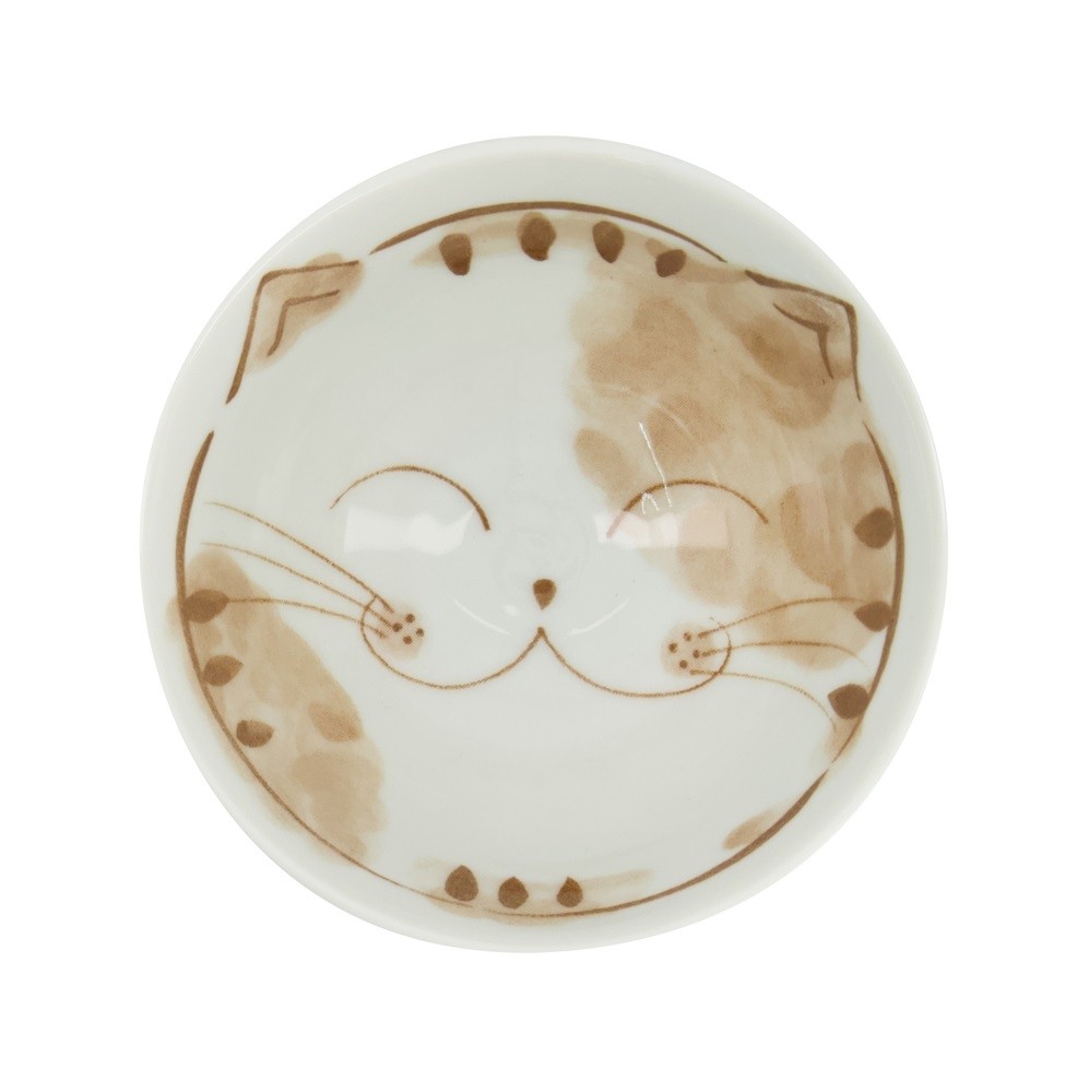 Kawaii Rice Bowl Fuku Cat Blue 11.5x6.2cm 300ml