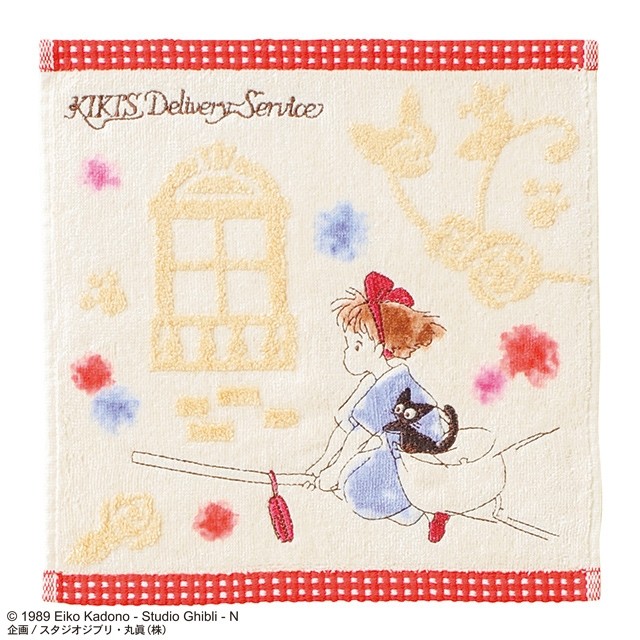 Studio Ghibli - Kiki's Delivery Service Mini Towel - Kiki & Jiji Longing City