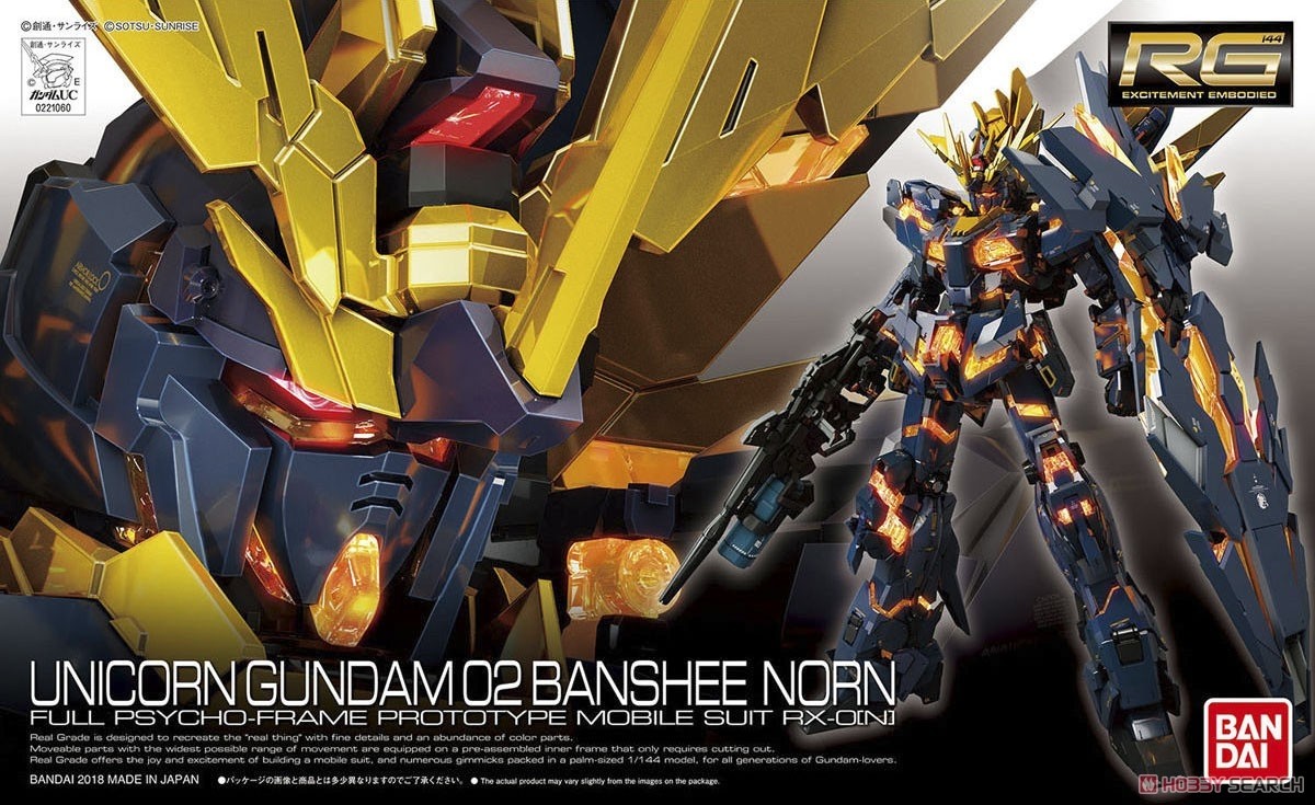 RG GUNDAM UNICORN 02 BANSHEE NORN 1/144 - GUNPLA