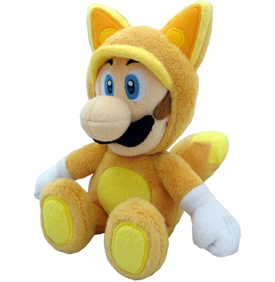 Super Mario Kitsune Fox Luigi Plush 9"