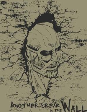 T-SHIRT Attack on Titan "BREAKING THE WALL Khaki" Small