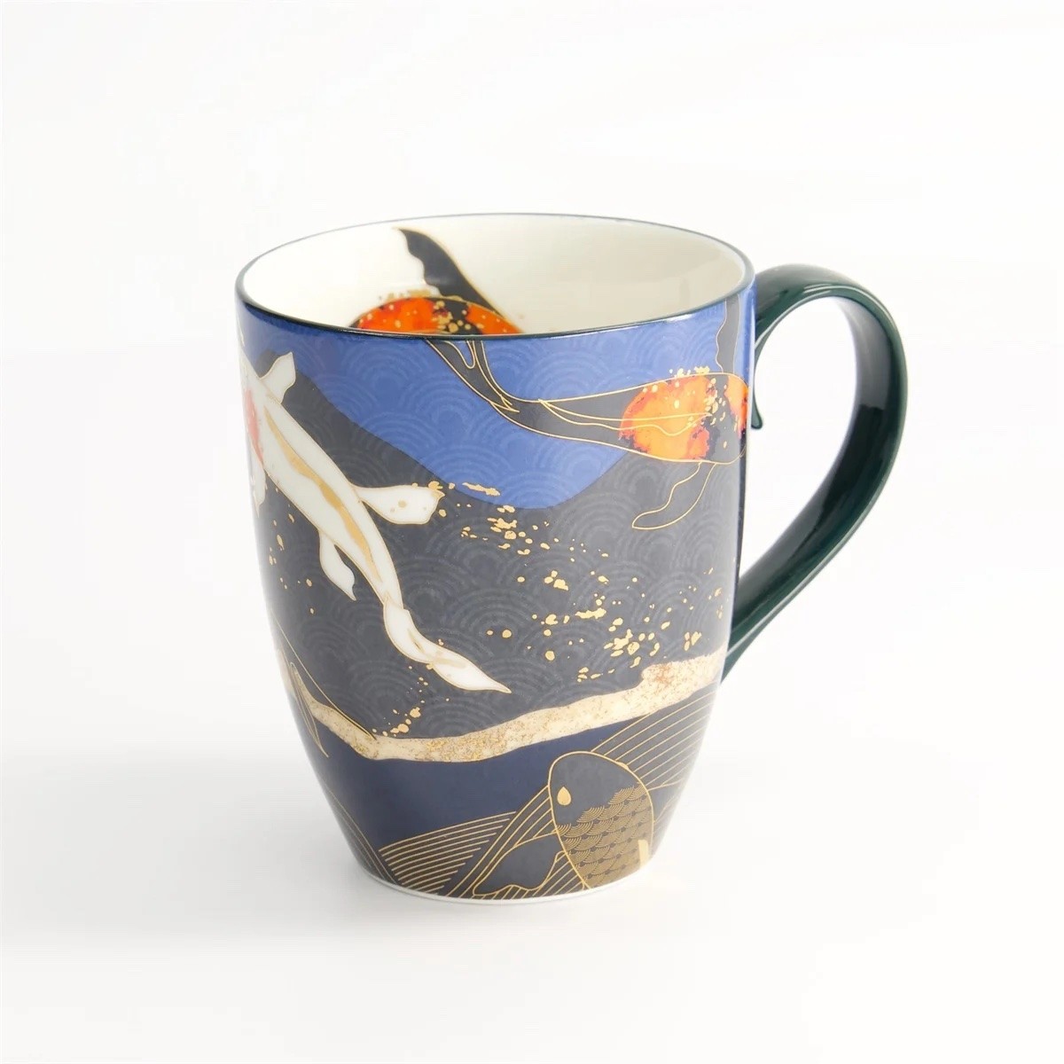 Kawaii Goldfish Blue Mug with Gift Box 8.5x10.2cm 380ml