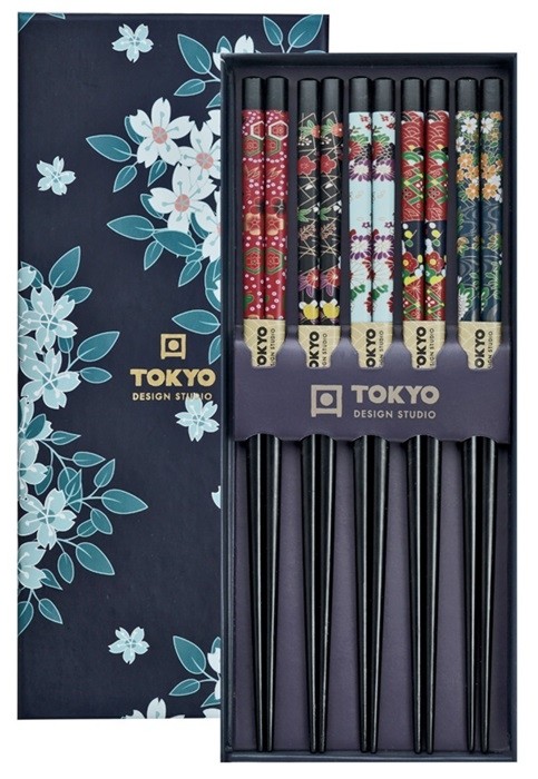 Chopstick Gift Set Cherry Blossom Blue