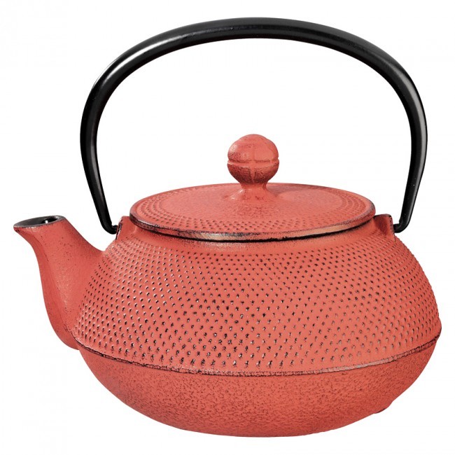 Arare Red Cast Iron Teapot 0.8L