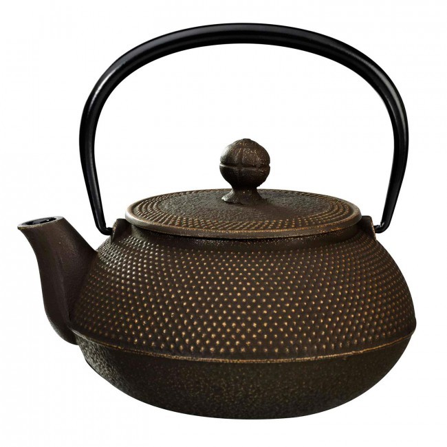 Arare Gold Brown Cast Iron Teapot 1.15L