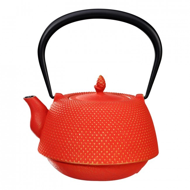 Nanbu Gold Red Cast Iron Teapot 0.95L