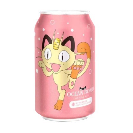 Pokemon YHB Ocean Bomb Meowth Peach Flavour Soda