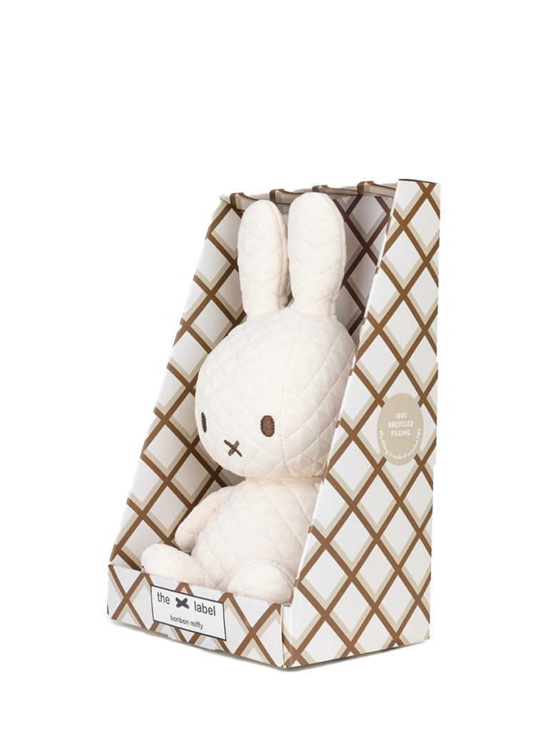 Miffy - Plush - Miffy Quilted Bonbon Cream in Giftbox 9 Inches