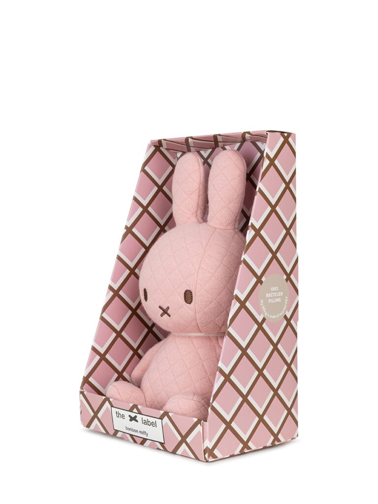 Miffy Plush Miffy Quilted Bonbon Pink in Giftbox 9 Inches