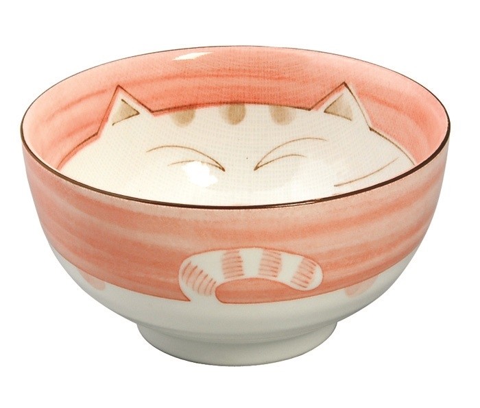 Maneki Neko - Kawaii Bowl Cat bowl 16cm 800ml Pink