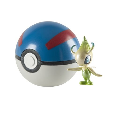 Pokemon 20th Anniversary Celebi Figure with Great Pokeball