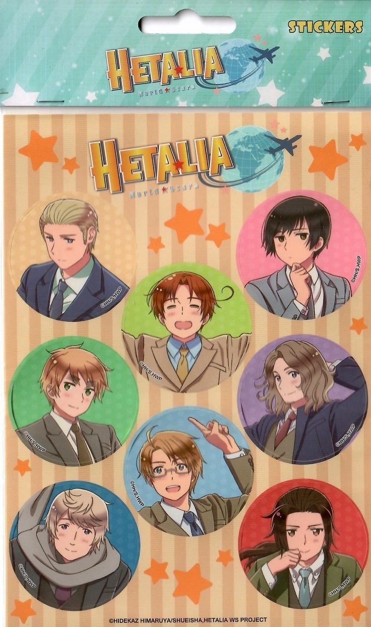 Hetalia World Star - Character Circle - Sticker Set