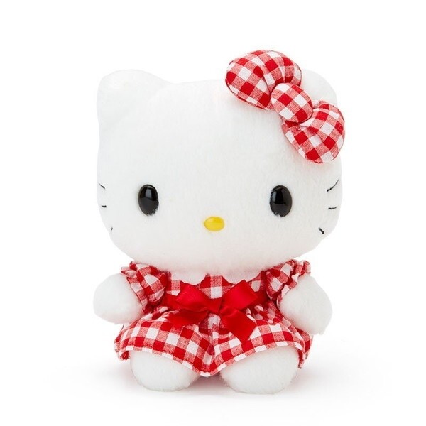 Sanrio Plush Doll Hello Kitty Checker Dress 17cm