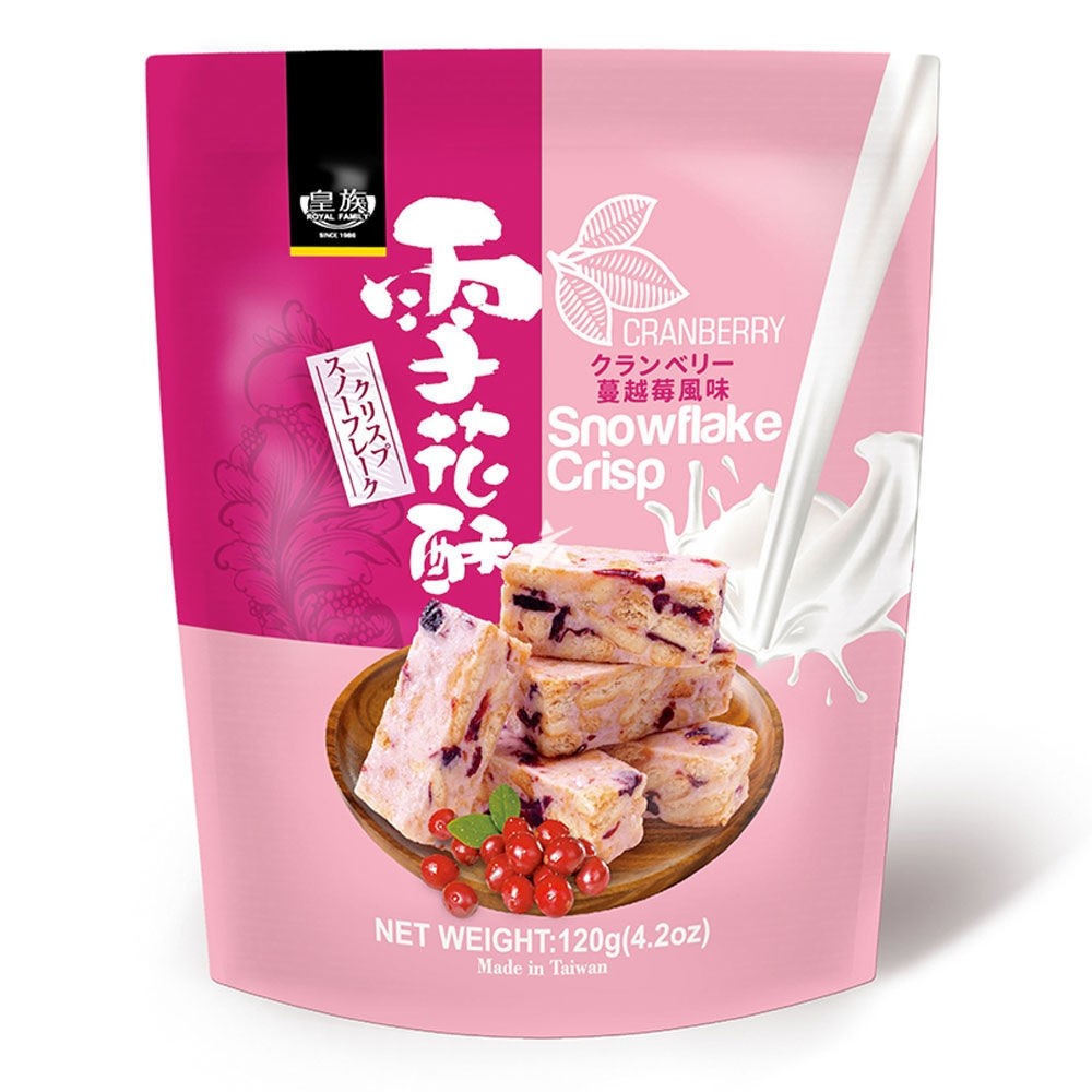 Royal Family Snowflake Crisp Cranberry 120g