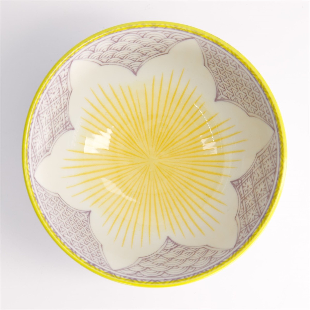 Lily Flower Small Tayo Bowl Purple 13.5x6.8cm 300ml
