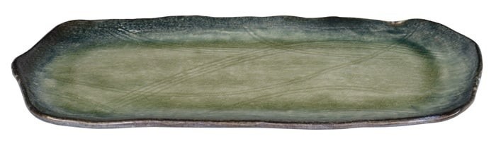 Yamasaku Organic Glassy Green Plate 36x16.7x2.1cm
