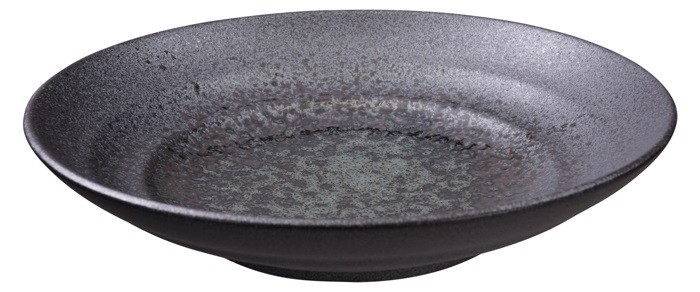 Minoyaki Mori Plate AYA Black 28. 5x6cm