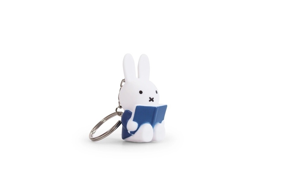 Miffy - Keyring - Miffy Reading Blue 6cm