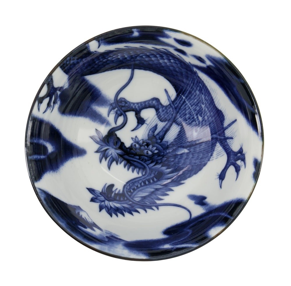 Japonism Dragon Tayo Bowl Blue 14.7x6.9cm 500ml