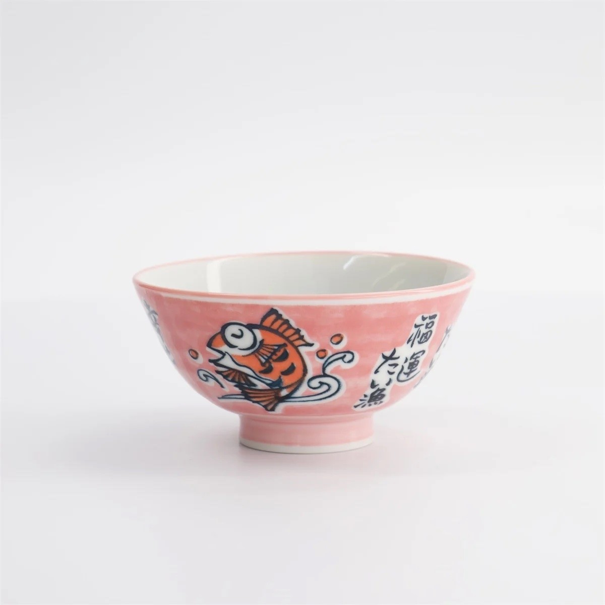 Kawaii Rice Bowl Snapper Pink 11.3x5.8cm 300ml 