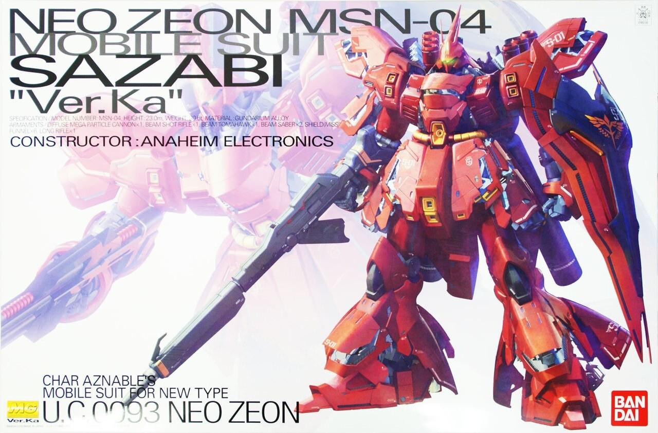 MG NEO ZEON MSN-04 MOBILE SUIT SAZABI "Ver.Ka" 1/100 - GUNPLA