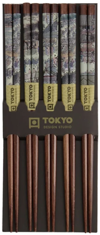 Chopstick Set/5 Brown