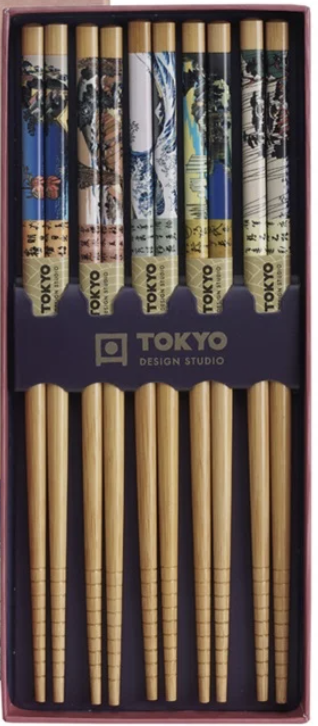 Chopstick Giftset/5 Woodblock Prints