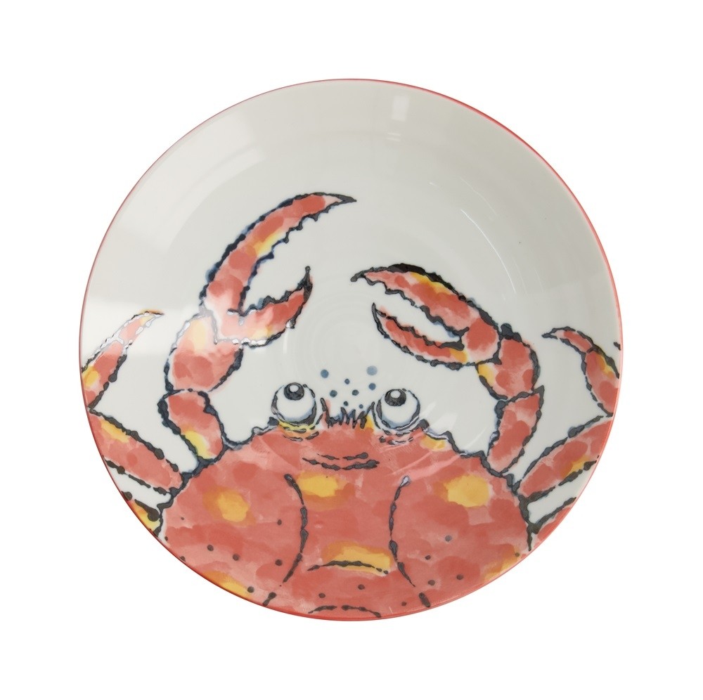 Seafood Deep Plate 21.7x5.2cm 900ml Crab Red