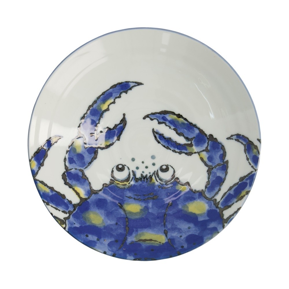 Seafood Deep Plate 21.7x5.2cm 900ml Crab Blue