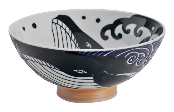 Kawaii Ohira Rice Bowl Whale 14.4x6.5cm