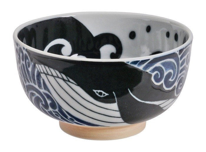 Kawaii Ohira Tayo Bowl Whale 12.8x7cm