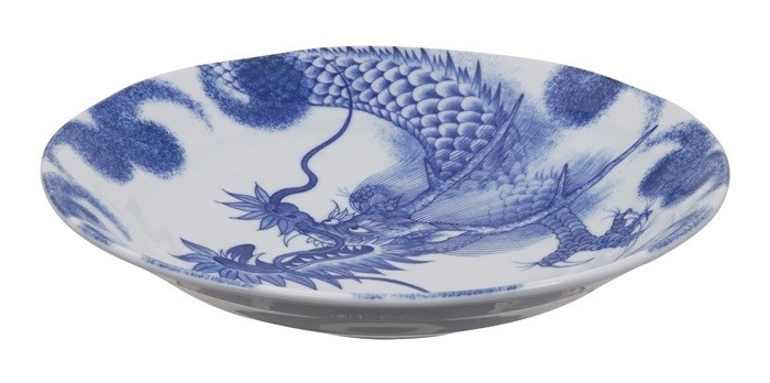 Dragon Light Weight Soup Plate 25.3x5.2cm Blue