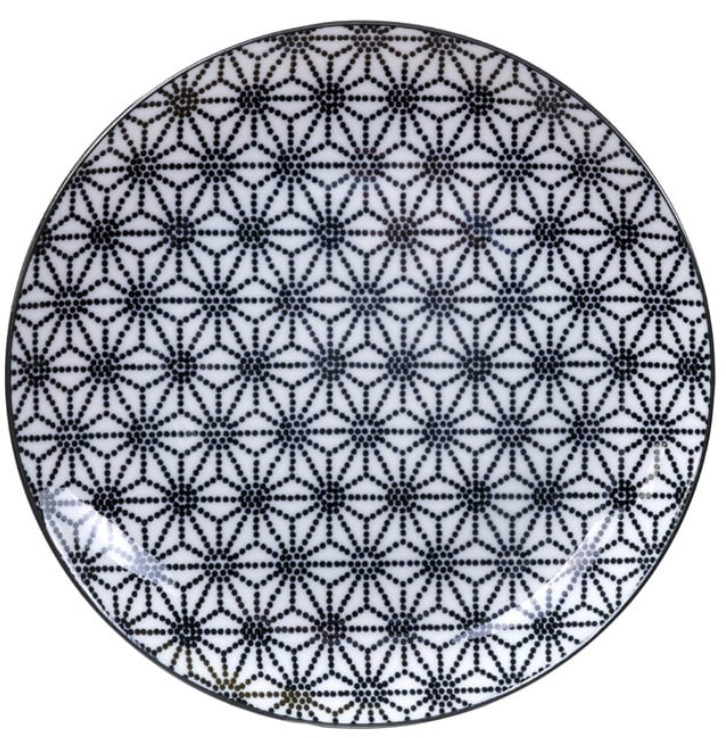 Nippon Black Plate 20.6x2.2cm Star 