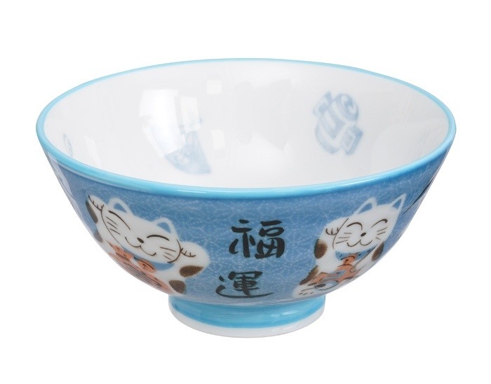 Kawaii Bowls 11.2x6cm 250ml Bowl Cat Blue