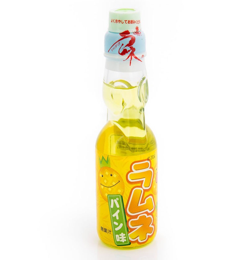 Hata Kosen Ramune Pop Drink Pineapple Flavour 200ml
