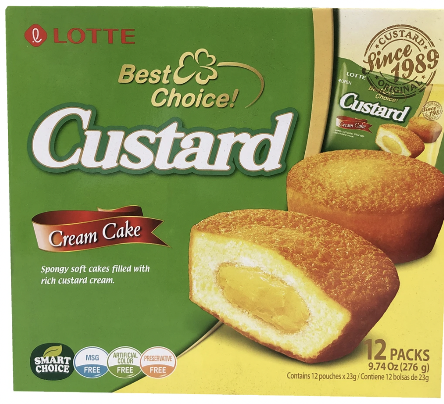 Lotte Custard Pie Cream Cakes (23g*12pcs) 276g