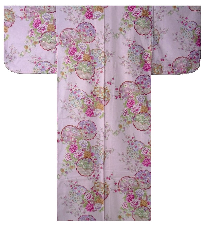 Ladies Kimono - Colorful Circles - Pink