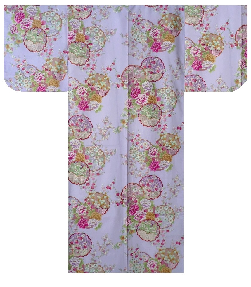 Ladies Kimono - Colorful Circles - Purple