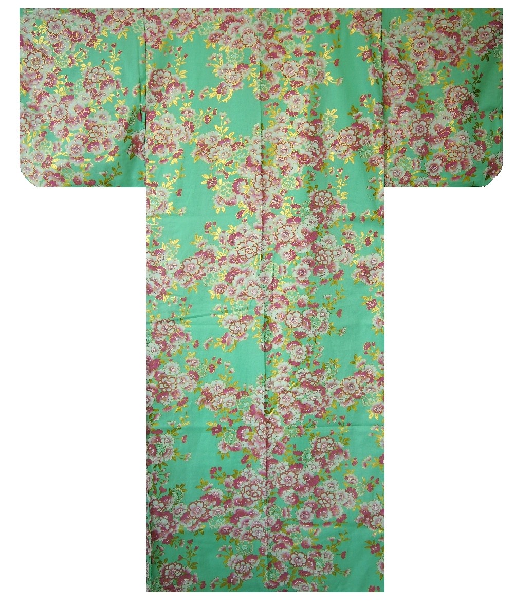 Ladies Yukata - Sakura - Turquoise