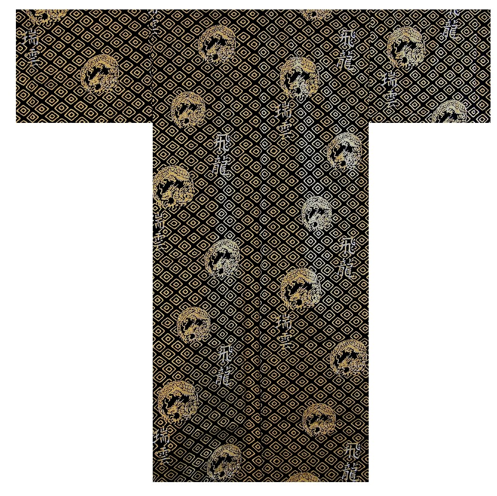 Mens Yukata - Power of Dragon - Black
