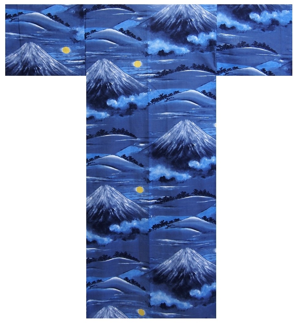 Mens Yukata - Mt.”Fuji” - Navy