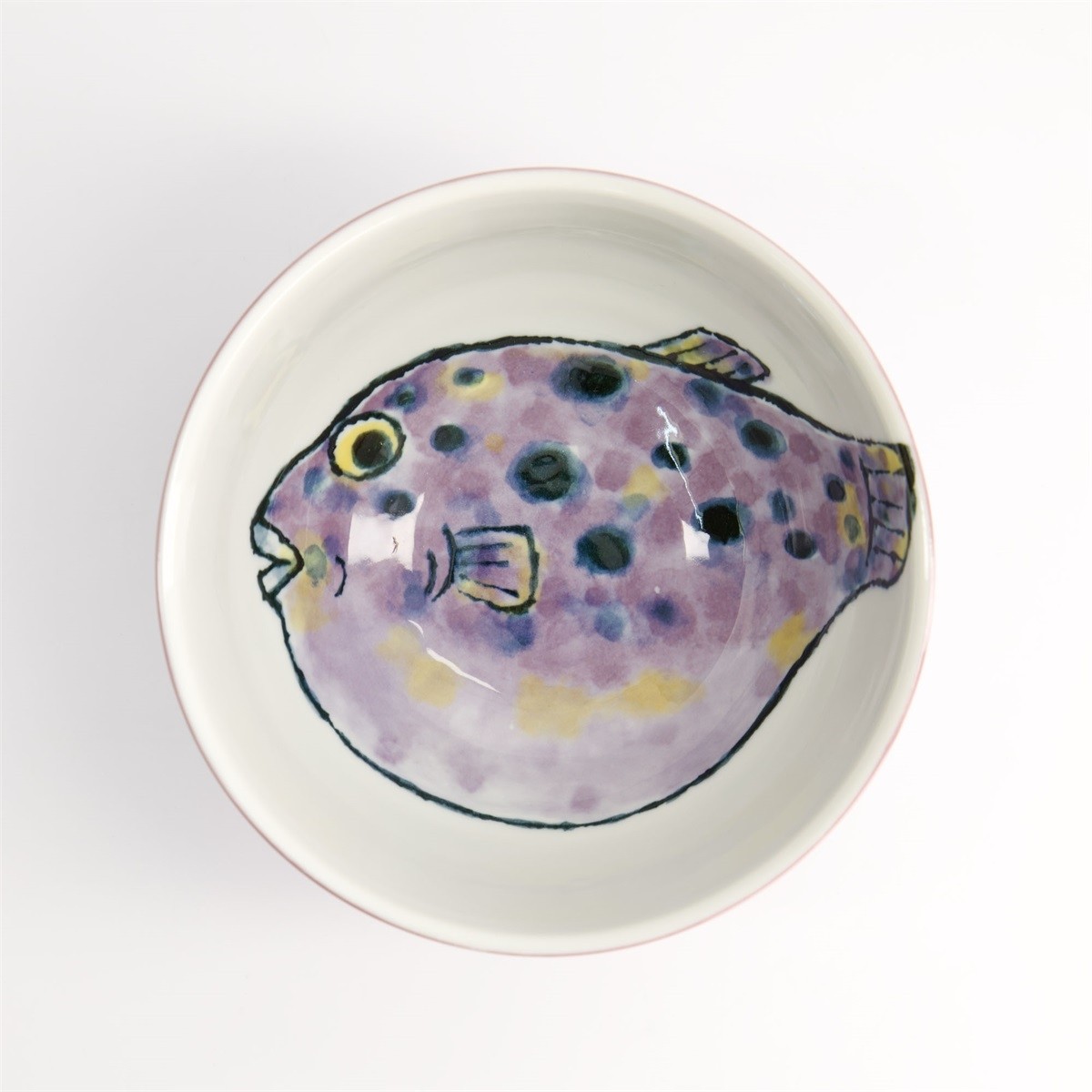 Seafood Bowl 15.8x8.1cm 950ml Blowfish Fugu Purple