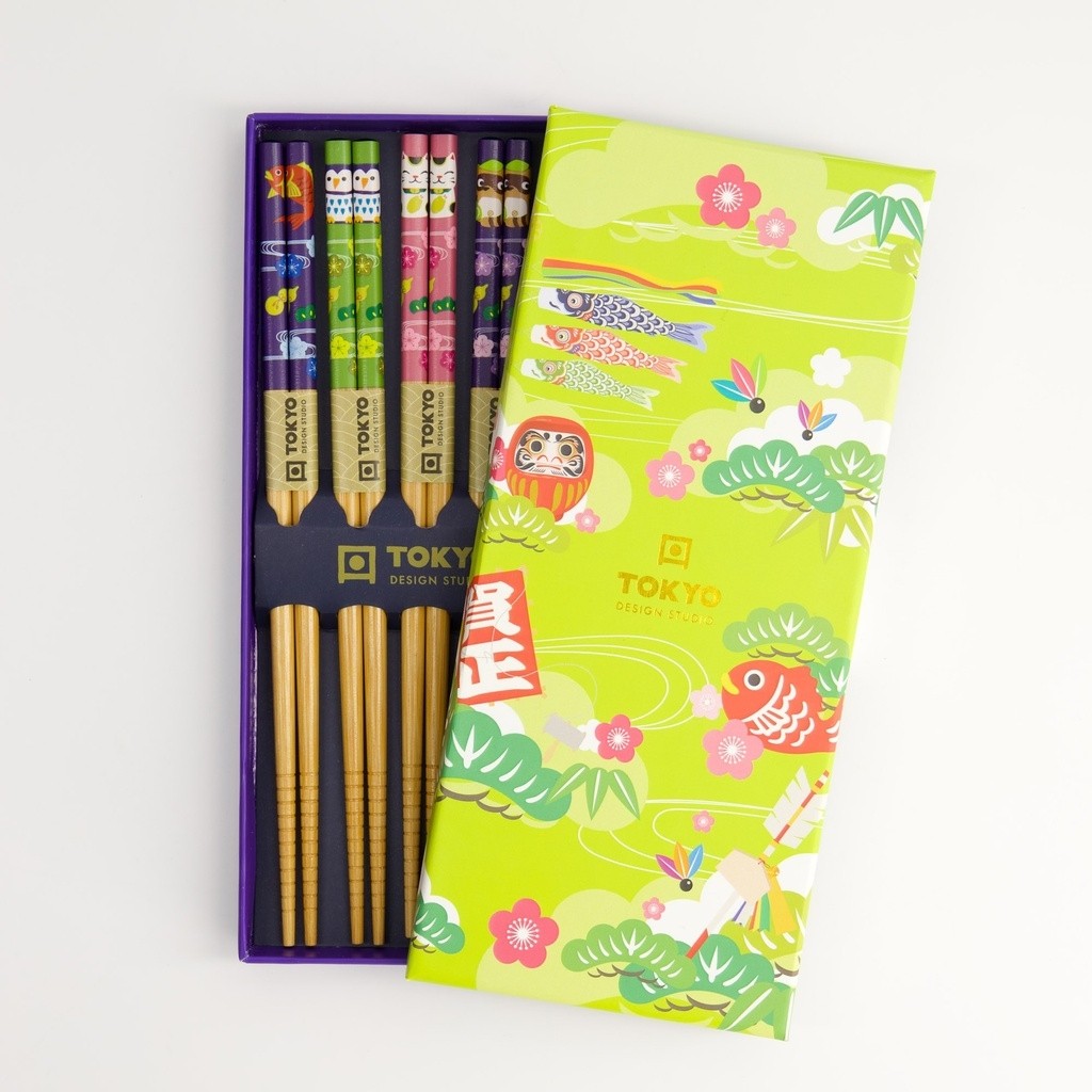 Chopstick Giftset/5 Spring Green