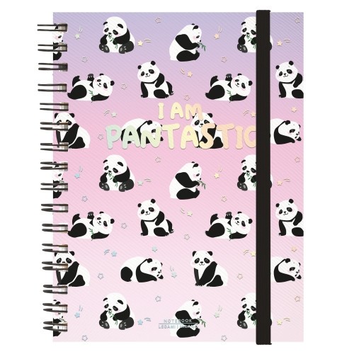 Legami Spiral Notebook - Large Lined - Panda