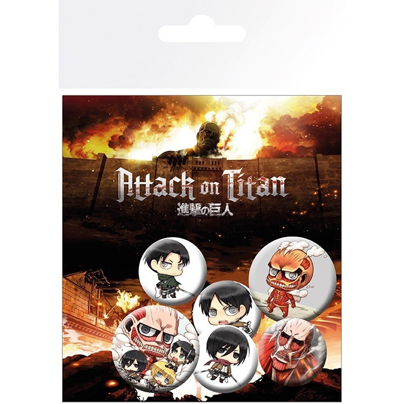 Attack on Titan - Badge Pack - Chibi Characters