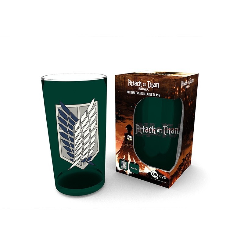 Attack on Titan Large Glass - 400ml - Scout Symbol