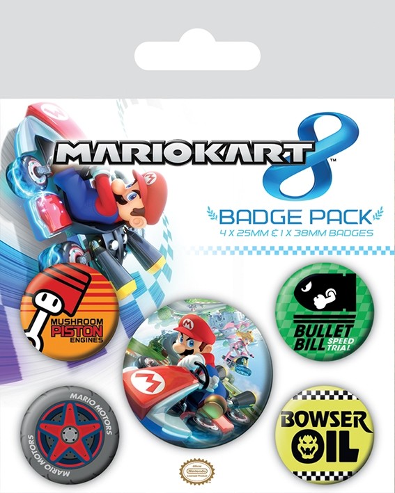 Mario Kart 8 - Badge Pack 